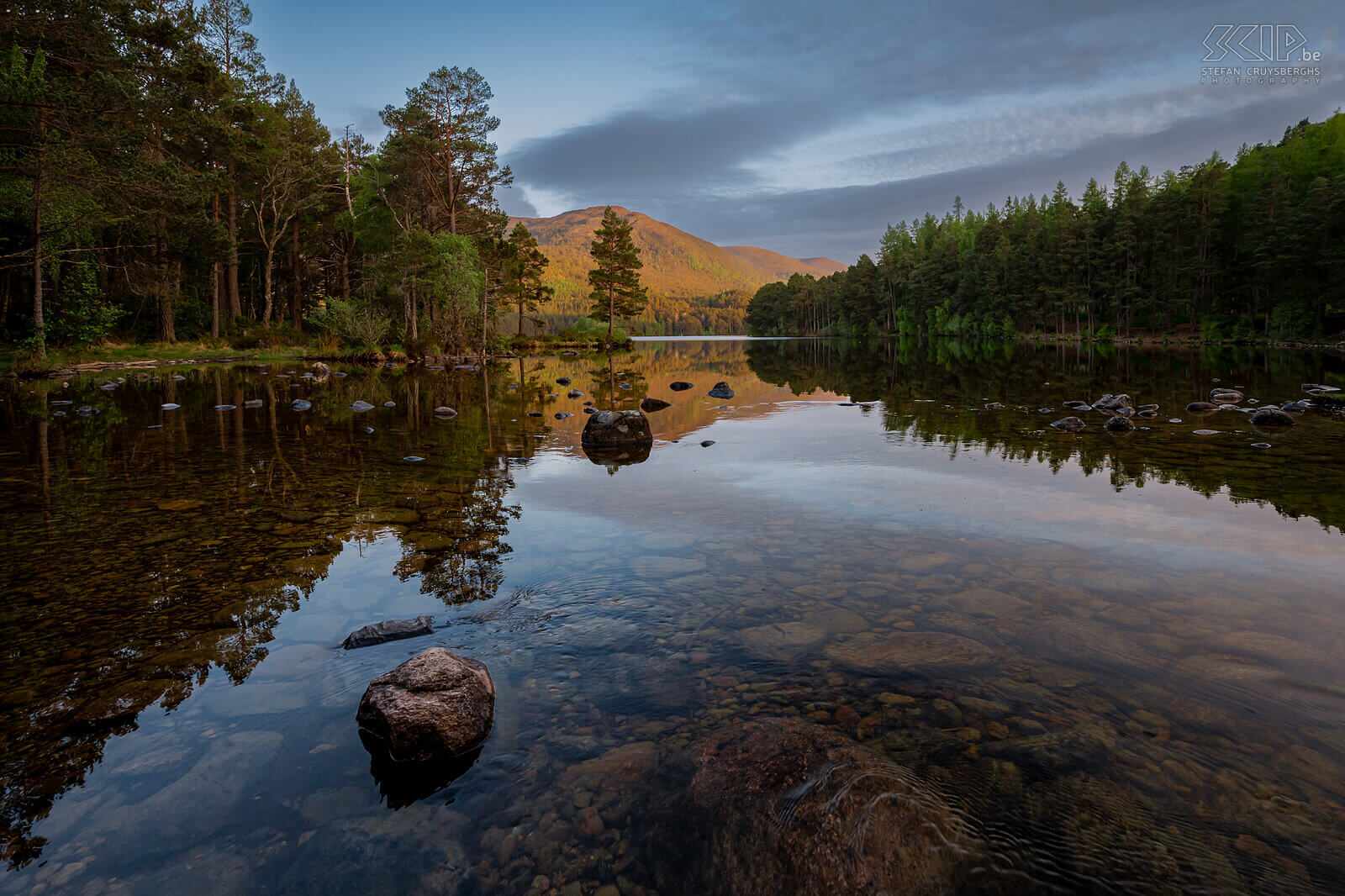 Rothiemurchus - Loch an Eilein Sunset at the beautiful Loch an Eileen in the Rothiemurchus Estate in the Cairgnorms National Park. Stefan Cruysberghs
